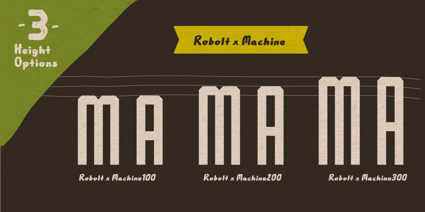 Robolt Machine Press Font preview
